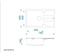 Granitový drez Alveus Record 40 čierna