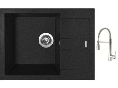 Set Sinks AMANDA 650 Granblack + baterie Sinks MIX 35 PROF S chrom