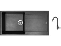 Set Sinks AMANDA 990 Metalblack + baterie Sinks MIX 35 Metalblack