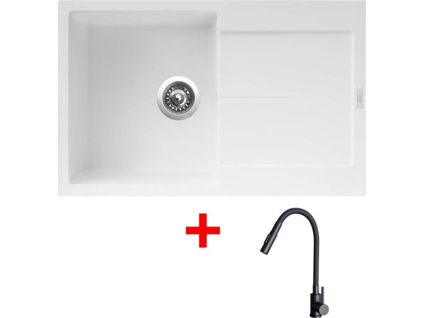 Sinks ULTIMA 790 Milk + ELASTA S čierná matná