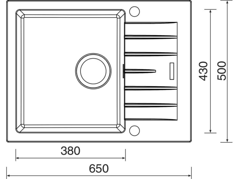 Sinks PERFECTO 650 Marone + VITALIA lesklá