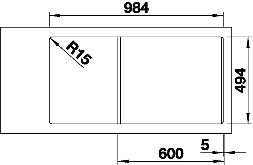 Granitový drez Blanco COLLECTIS 6 S Biela soft