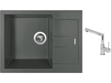 Set Sinks AMANDA 650 Titanium + batéria Sinks MIX 350 P chróm