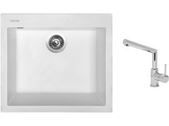 Set Sinks CUBE 560 Milk + baterie Sinks MIX 350 P chrom Set Sinks CUBE 560 Milk + baterie Sinks MIX 350 P chrom