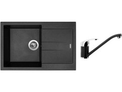 Set Sinks AMANDA 780 Metalblack + batéria Sinks PRONTO Metalblack