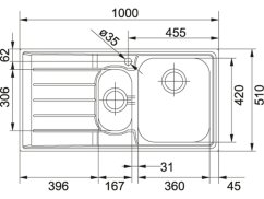 Nerezový dřez Franke NEX 651/7