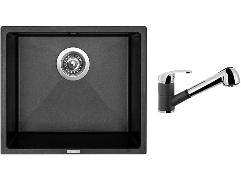 Set Sinks FRAME 457 Metalblack + baterie Sinks LEGENDA S Metalblack