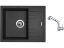 Set Sinks LINEA 600 N Metalblack + baterie Sinks MIX 3 S Chrom