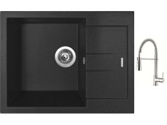 Set Sinks AMANDA 650 Metalblack + baterie Sinks MIX 35 PROF S chrom