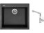 Set Sinks CUBE 560 Granblack + batéria Sinks MIX 350 P chróm