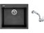 Set Sinks CUBE 560 Metalblack + batéria Sinks MIX 3 S Chróm