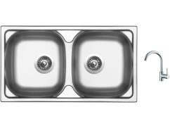 Set Sinks OKIO 780 DUO V leštěný + baterie Sinks MIX 35 chrom Set Sinks OKIO 780 DUO V leštěný + baterie Sinks MIX 35 chrom