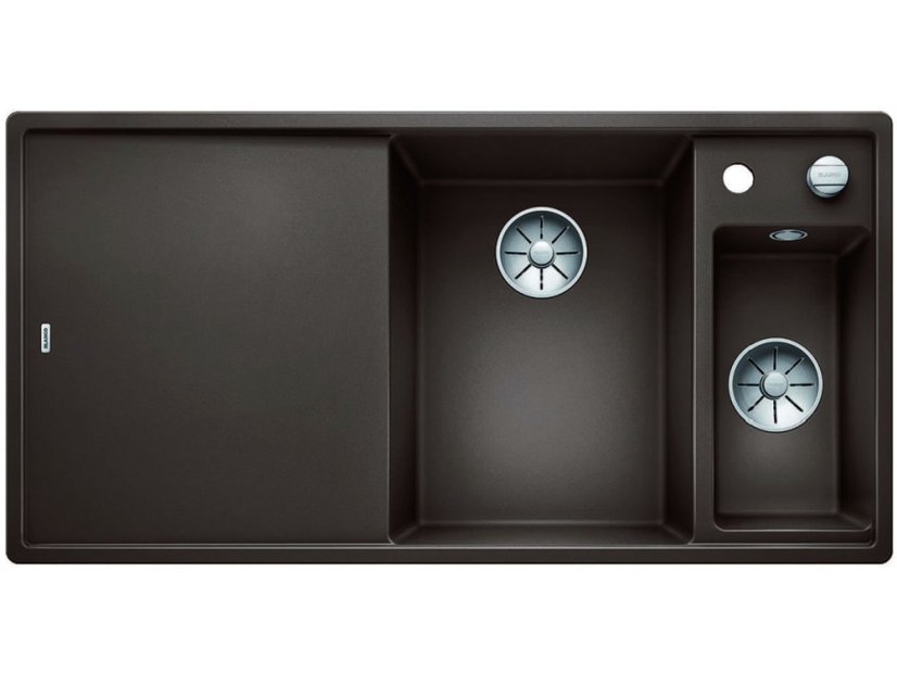 Granitový drez Blanco AXIA III 6 S InFino káva sklen.kráj.doska drez vpravo s exc.