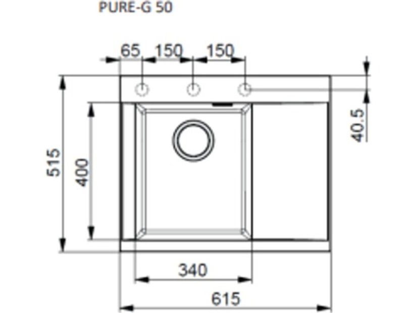 Granitový dřez Alveus Pure-G 50 QC P písek A20