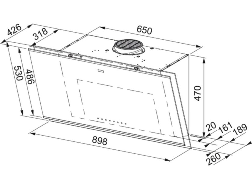 Odsavač par Franke FMY PRO 907 FM BK/BK MATT