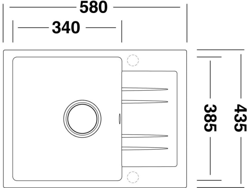Set Sinks RAPID 580 Granblack + Pronto