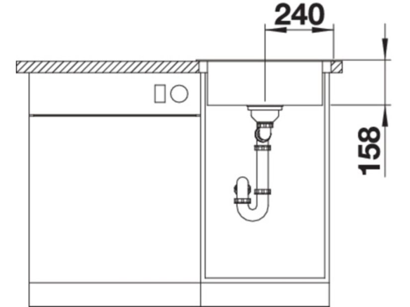 Nerezový dřez Blanco DANA 45 Nerez přírodní lesk