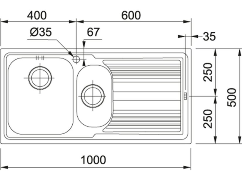 Nerezový drez Franke LLX 651/2