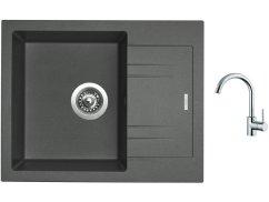 Set Sinks LINEA 600 N Titanium + baterie Sinks MIX 35 chrom