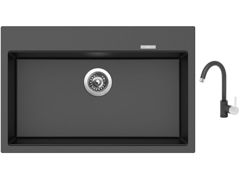 Set Sinks MAXIMO 780 Metalblack + batéria Sinks MIX 35 Metalblack