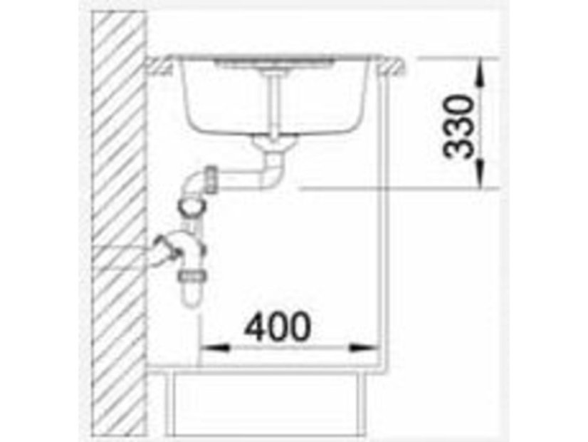 Granitový drez Blanco ZIA 45 S čierna s excentrom