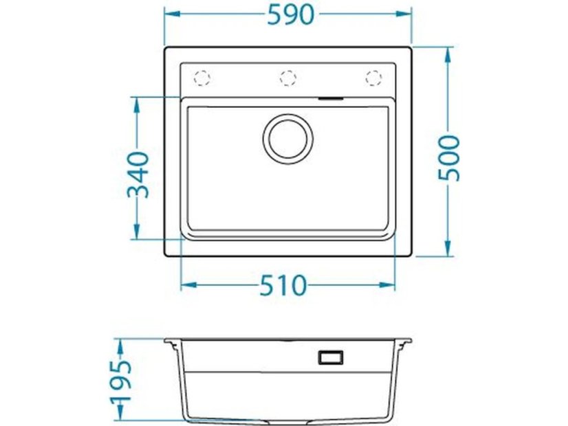 Granitový dřez Alveus ATROX 30 QC béžový A50