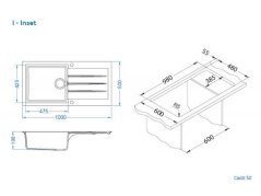 Granitový dřez Alveus Cadit 50 béžový 55