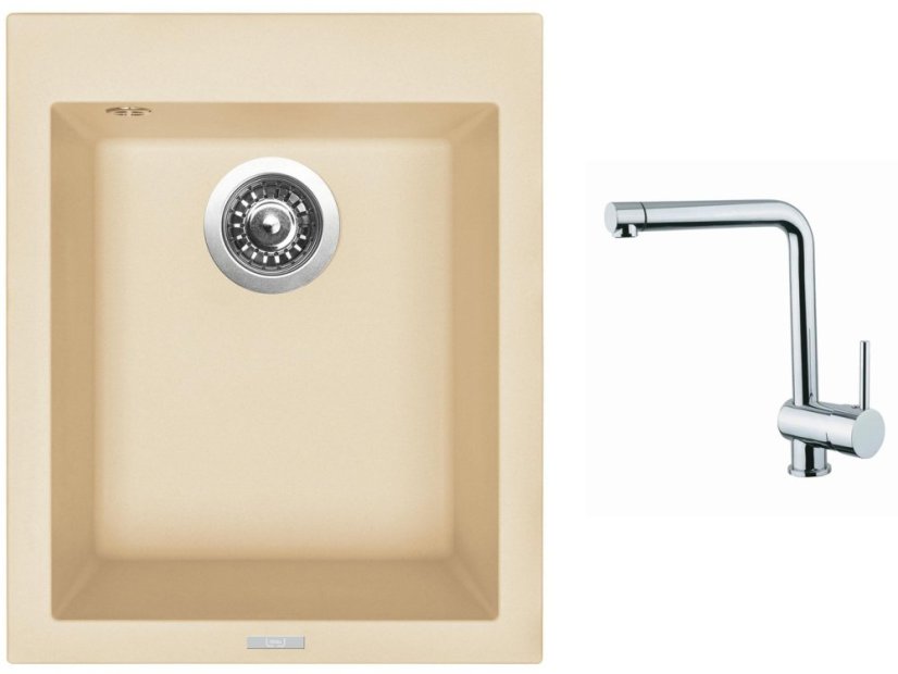 Set Sinks CUBE 410 Sahara + baterie Sinks MIX 3 chrom