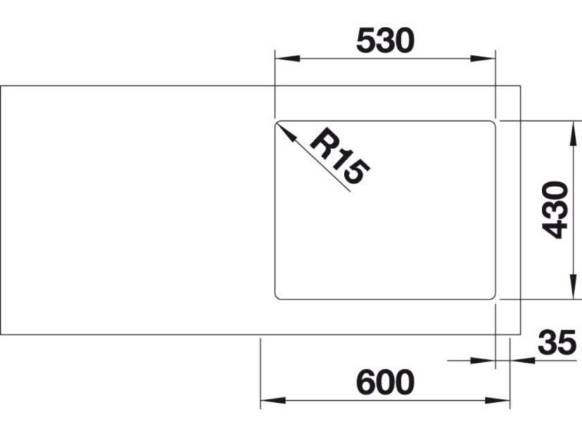 Nerezový drez Blanco Andano 500 IF bez tiahla