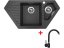 Sinks BRAVO 850.1 Granblack + Polo GR
