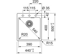 Granitový drez Franke MRG 610-39 FTL Biela ľad