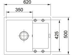 Granitový dřez Franke MRG 611-62 Bílá-led