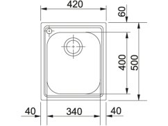Nerezový drez Franke AMX 610 Nerez