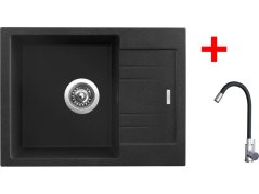 Sinks RAPID 580 Granblack + Elasta nerez/čierná