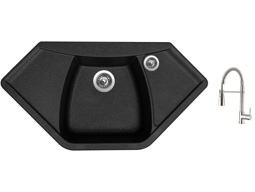 Set Sinks NAIKY 980 Granblack + baterie Sinks MIX 35 PROF S chrom