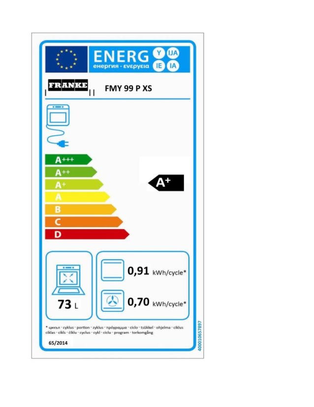 Vestavná trouba Franke FMY 99 P XS