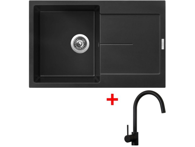 Sinks ULTIMA 790 Pureblack + Vitalia čierná matná