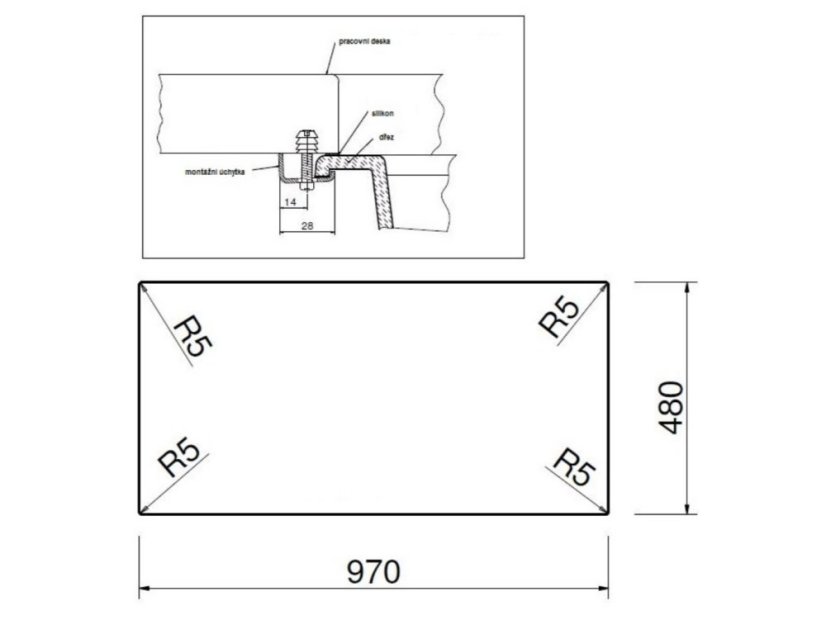 Set Sinks Amanda 990 Nanoblack+MIX 35