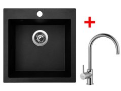 Set Sinks VIVA 455 Granblack + Vitalia