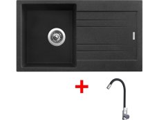 Sinks RAPID 780 Granblack + Elasta nerez/čierná