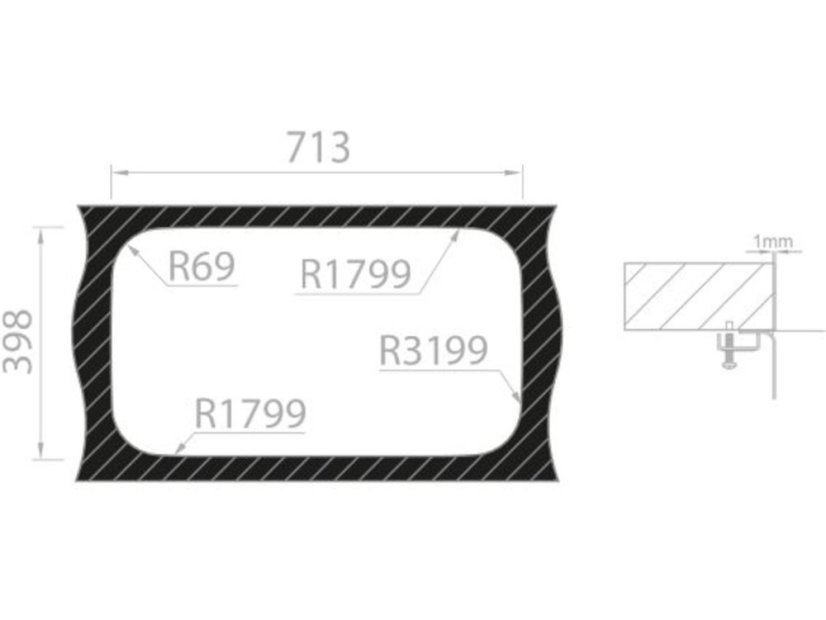 Nerezový dřez Sinks DUO 765 V šablona