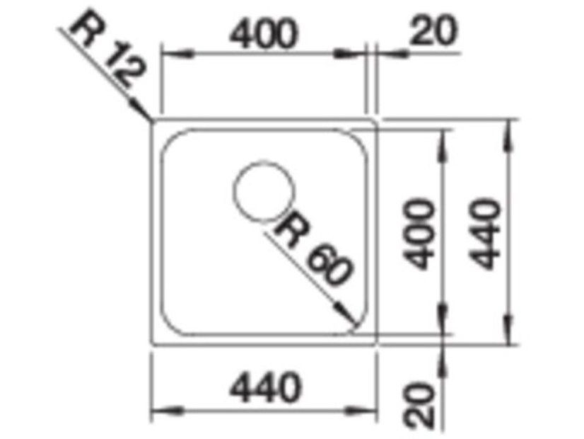 Nerezový dřez Blanco Supra 400 IF Nerez kartáčovaný