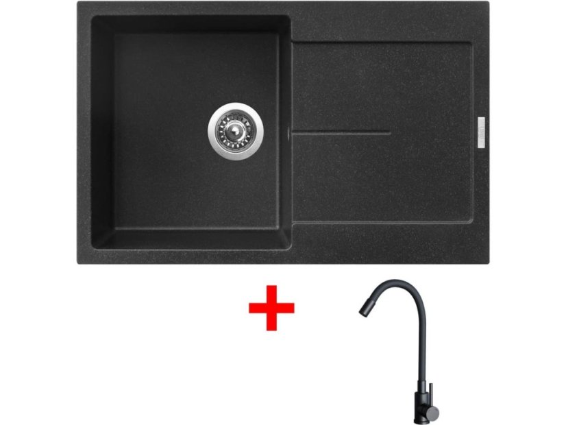Sinks ULTIMA 790 Granblack + ELASTA černá matná