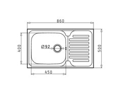 Kuchynský drez Pyramis Dorian 1B 1D