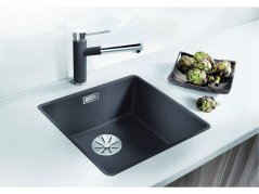 Granitový drez Blanco SUBLINE 400 F InFino antracit bez tiahla