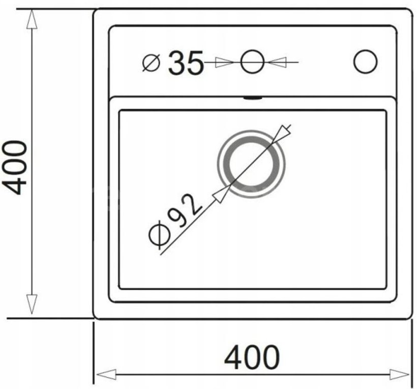 Granitový drez Pyramis Camea Mini 40x40 1B Béžová