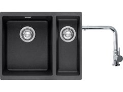 Set Franke SID 160/2 Tectonite Černá + baterie Franke FN 0143 Chrom