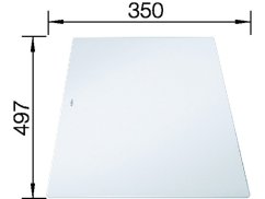Krájecí deska AXIA III 497 x 350 sklo bílá