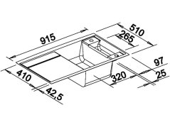 Granitový dřez Blanco AXIA II 5 S Silgranit bílá dřez vpravo s excentrem přísluš. ano