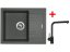 Sinks LINEA 600 Titanium + Elka čierná matná